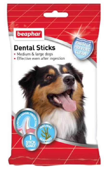 Beaphar Лакомство для собак крупных для чистки зубов Dental Sticks 7шт 13174, 0,18 кг, 49531