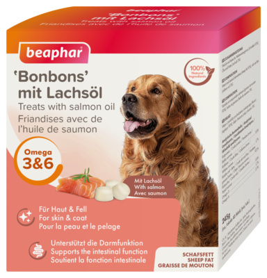 Beaphar Лакомство для собак Bonbons с лососем 40 шт 11916, 0,245 кг, 49529