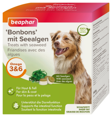 Beaphar Лакомство для собак Bonbons с водорослями 40 шт 11275, 0,245 кг