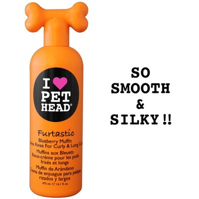 Pet Head ВИА Крем-ополаскиватель черничный Пушистик для длинной шерсти собак с овсянкой,экстрактами кактуса и календулы без сульфатов и парабенов (FURTASTIC)  PH10202 0,476 кг 50427