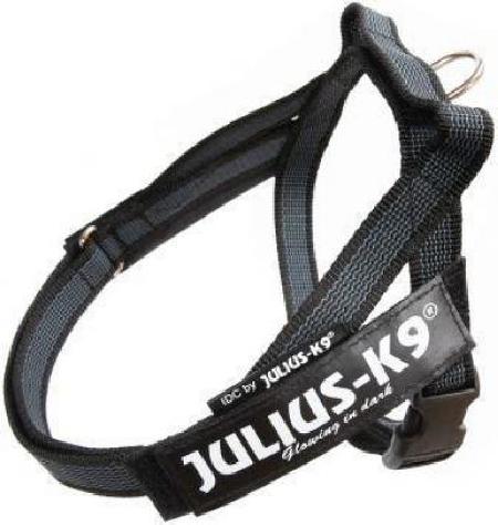 JULIUS-K9 шлейка для собак Ремни Color & Gray IDC® Mini (49-65см / 7-15кг), черный