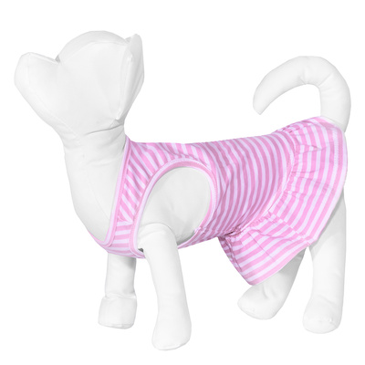 Yami-Yami одежда Платье для собаки розовое в полоску XL (спинка 32-34 см) лн26ос 0,100 кг 52909