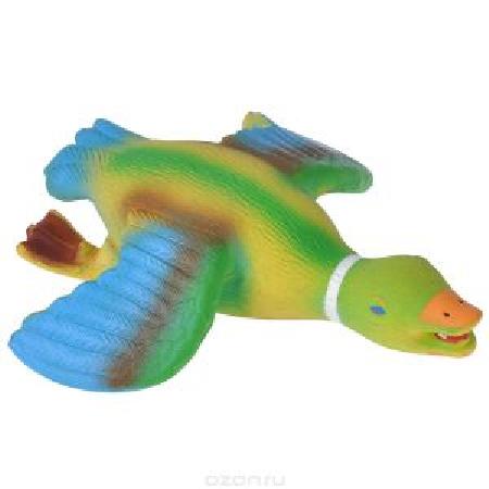 Beeztees Утка с крыльями жевательная игрушка для собак латекс зеленый 22х20 см