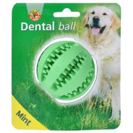 Beeztees 625407 Игрушка для собак Мяч массажный с запахом мяты духода за зубами, резина 7см