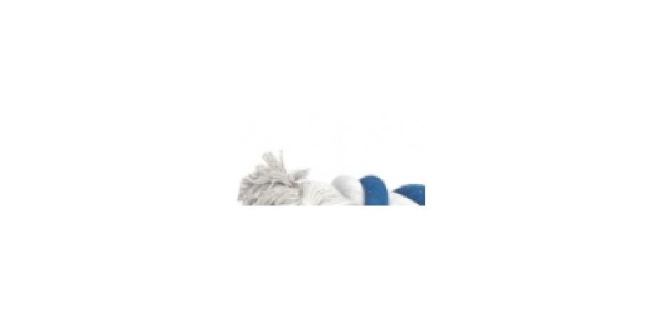  Beeztees 640983 Игрушка для собак Канат с 2-мя узлами красно/белый, бело/голубой 400г*40см, 16406
