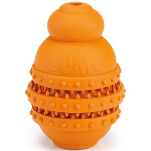 Beeztees 626624 Игрушка для собак Sumo Play для зубов оранжевая 6*6*8,5см
