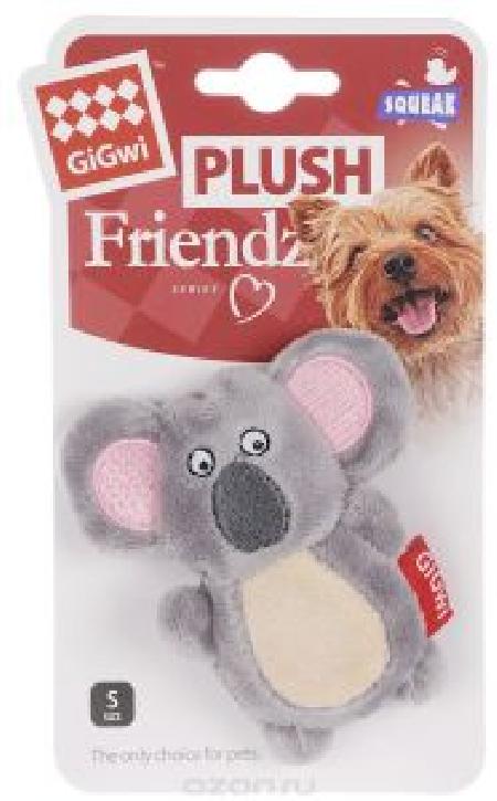 GiGwi игрушка для собак малых пород, коала с пищалкой 11 см