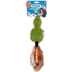 GiGwi Игрушка Утка с отключаемой пищалкой. зеленая резина,искусственный мех 75333 0,208 кг 42550
