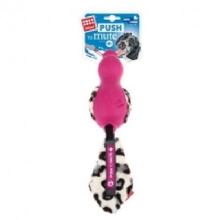GiGwi игрушка для собак средних и крупных пород, утка с отключаемой пищалкой 18 см, розовый