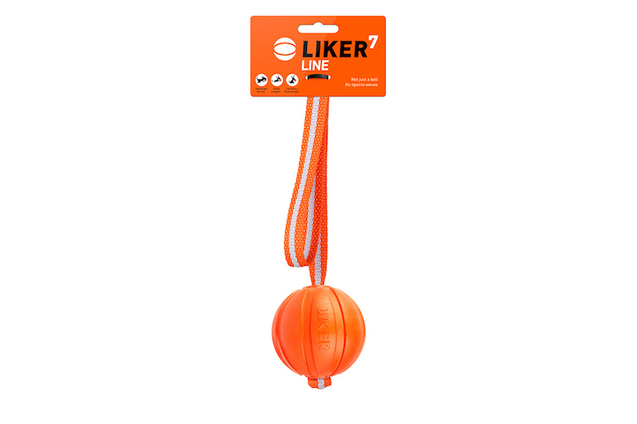 Liker Line метательная игрушка для собак комбинированный материал оранжевый 7 см