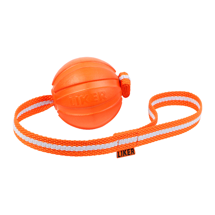 Liker Line метательная игрушка для собак комбинированный материал оранжевый 9 см
