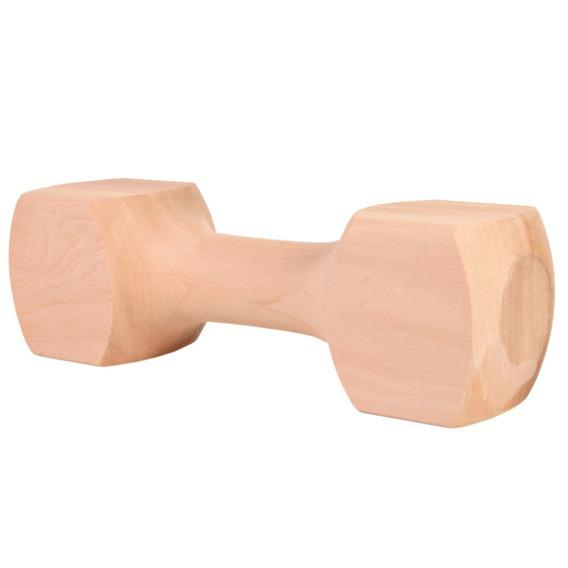 Trixie Гантель деревянная, снаряд метательная игрушка для собак бежевый 650 гр