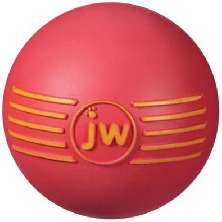 J.W. Мяч с пищалкой средняя iSqueak Ball Md метательная игрушка для собак каучук разноцветный 8 см