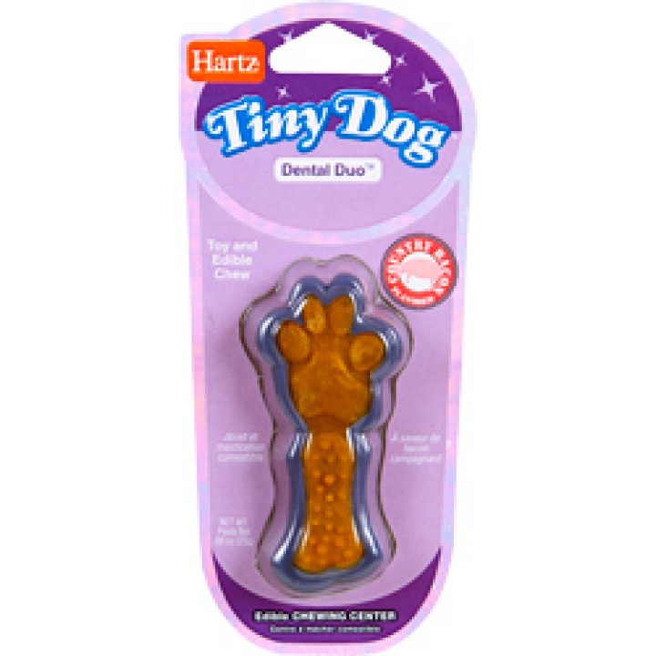 H02413 Игрушка/собак - Косточка для очищения зубов с лакомством, маленькая, Tiny Dog Dental Duo (bacon flavored), 25g, H02413