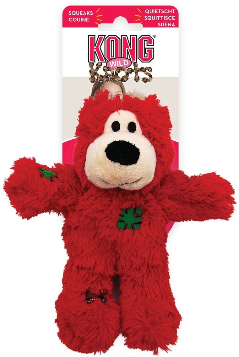 KONG Holiday игрушка для собак Wild Knots Мишка 12 см, H18D127E