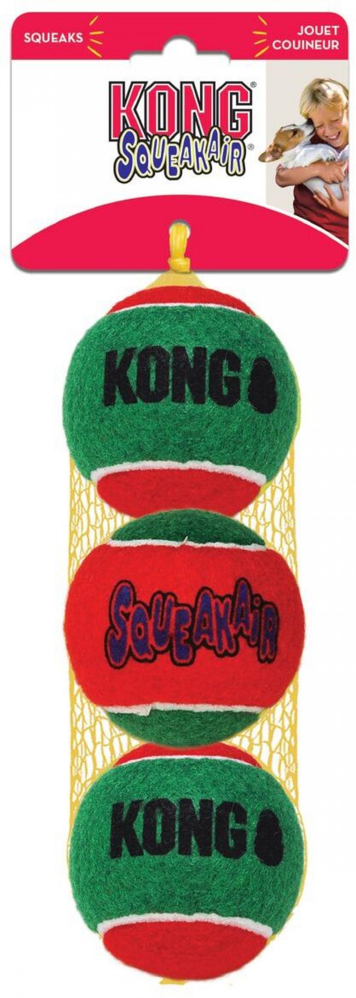 KONG Holiday игрушка для собак Теннисный мячик 3 шт. средние 6 см, H18D133E
