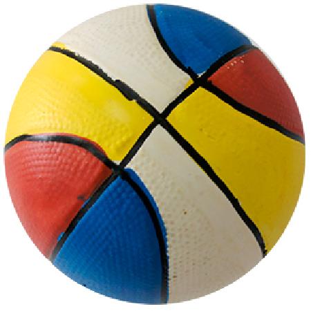 MAJOR игрушка для собак Мяч баскетбольный цветной с пищалкой латекс 7.3 см