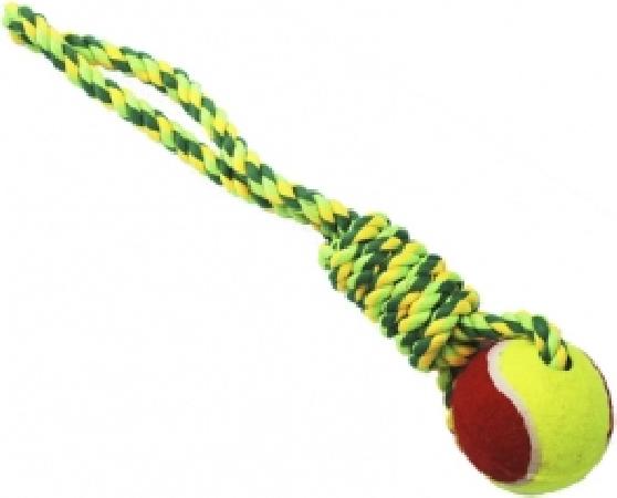 №1 ГР 213 Игрушка для собак Грейфер веревка плетеная с мячом 33см