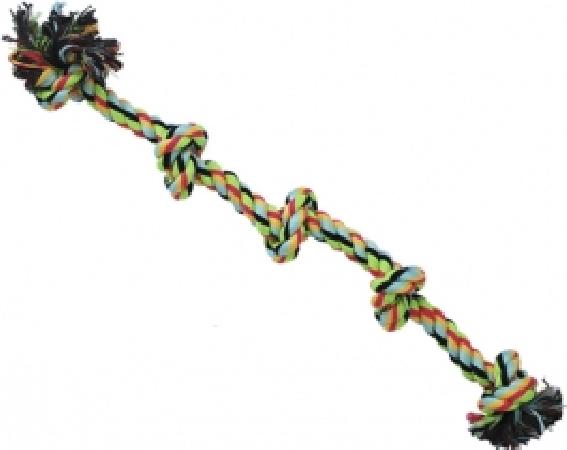 №1 ГР 1003 Игрушка для собак Грейфер веревка цветная с пятью узлами 46см