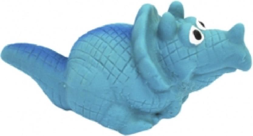 №1 ЛС 13 Игрушка для собак Динозаврик голубой с пищалкой латекс 8см 