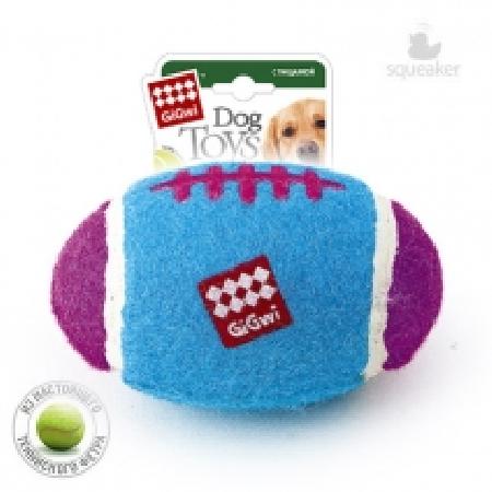 GiGwi игрушка для собак крупных пород, регби мяч с пищалкой 18см
