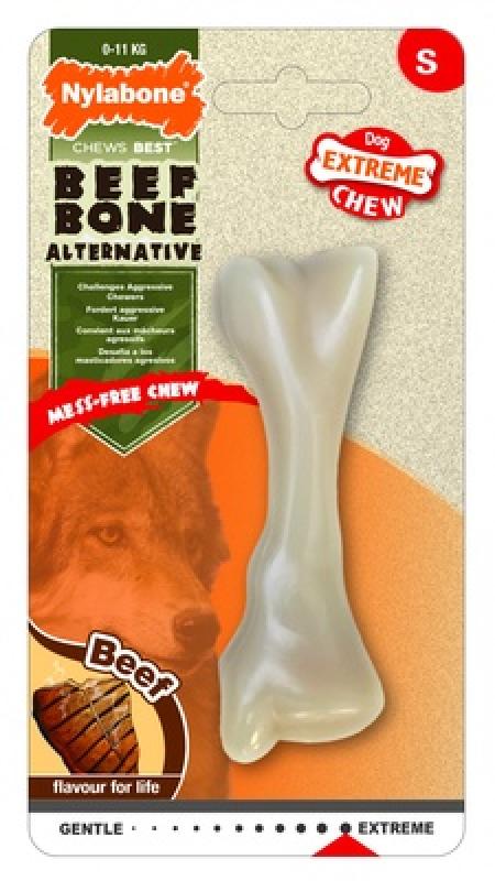 Nylabone Косточка экстра-жесткая аромат говядины S (Extreme Chew Beef Bone) 983357EU 0,072 кг 47577
