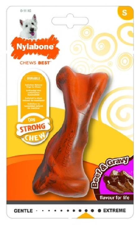 Nylabone Кость жесткая аромат говядины с соусом S (Strong Chew Bone Beef & Gravy) 983314EU 0,158 кг 47593