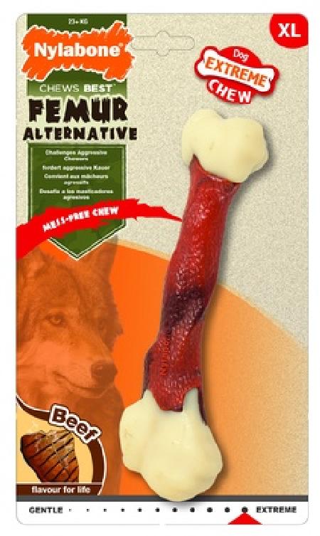Nylabone Бедренная кость экстра-жесткая аромат говядины XL (Extreme Chew Femur - Beef Flavour) 983674EU 0,260 кг 47623