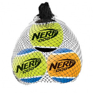 Nerf игрушка для собак Мячи теннисные, пищащие 6 см