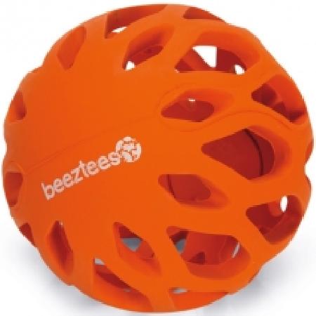 Beeztees 626825 KOKO Игрушка для собак Мяч ажурный резиновый, оранжевый 8см