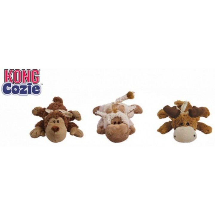 Kong игрушка для собак, Cozies Naturals (обезьянка, барашек, лось) M,
