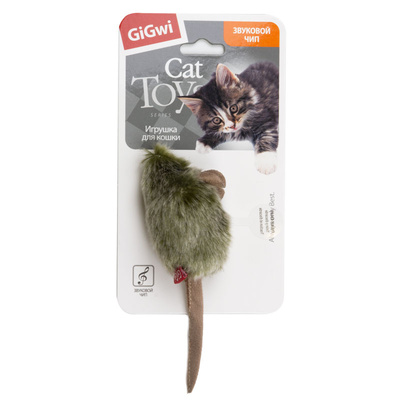 GiGwi Игрушка Мышка с электронным чипом ткань, 0,04 кг, 41386