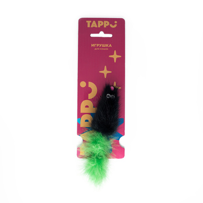 Tappi игрушки Игрушка Саваж для кошек мышь из натурального меха норки с хвостом из пера марабу 29оп66 0,014 кг 37640