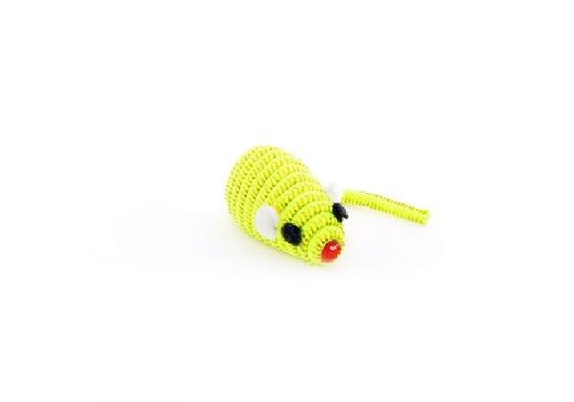 Papillon Игрушка для кошек Светоотражающая Мышка с погремушкой желтая 5см (Mouse fluorescent yellow) 240041 0,020 кг 23371
