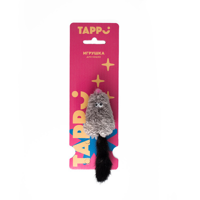 Tappi игрушки Игрушка Саваж для кошек  мышь с добавлением кошачьей мяты и с хвостом из натурального меха норки 29оп66 0,015 кг 37632