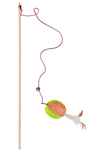 [285.2.560574]  Flamingo игрушка д/кошек удочка деревянная с мячиком с кош.мятой , 285.2.560574