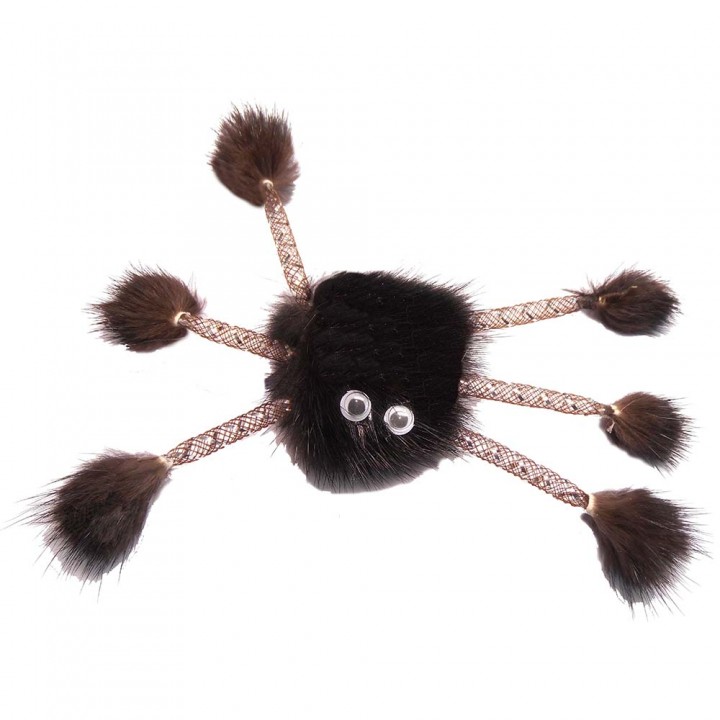 GoSi игрушка-дразнилка для кошек всех пород, паук из норки 3х6,5х20 см