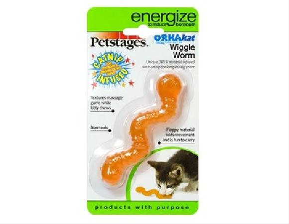Petstages Игрушка для кошек Energize ОPKA червяк 11 см | Orka Cat Wiggle Worm 0,033 кг 38923