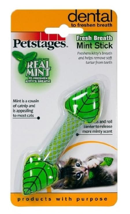 Petstages Игрушка для кошек Dental Мятный листик 11 см | Fresh Breath Mint Stick 0,023 кг 38921