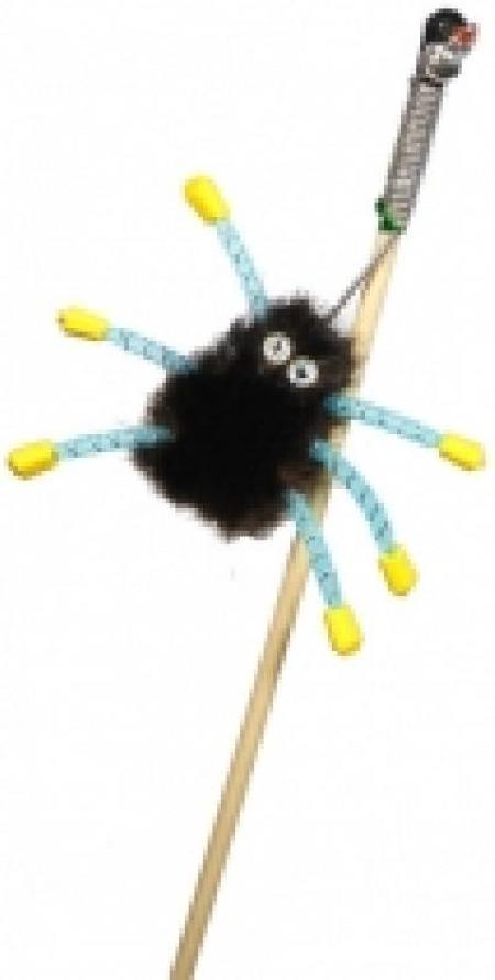 GoSi 07103 Игрушка для кошек Махалка Норковый паук на веревке 50см, 80269