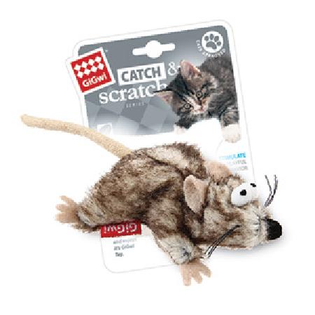 GiGwi Игрушка мышка с кошачей мятой 8 см ,текстиль 0,039 кг 41422