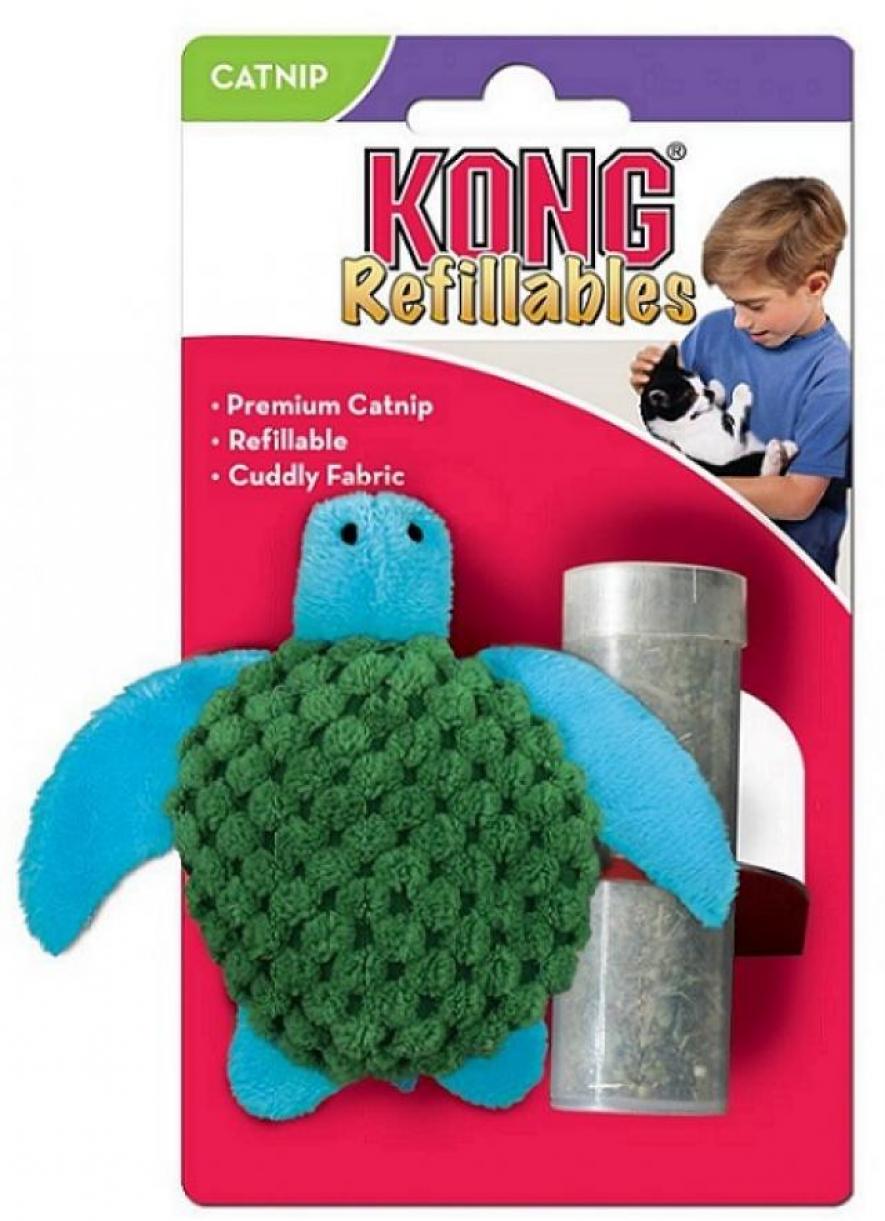 Kong игрушка для кошек, Черепашка с кошачьей мятой 9 см