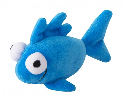 Rogz ВИА Игрушка для кошек плюшевая рыбка с кошачьей мятой, синий (CATNIP PLUSH FISH) CTC01-B, 0,018 кг