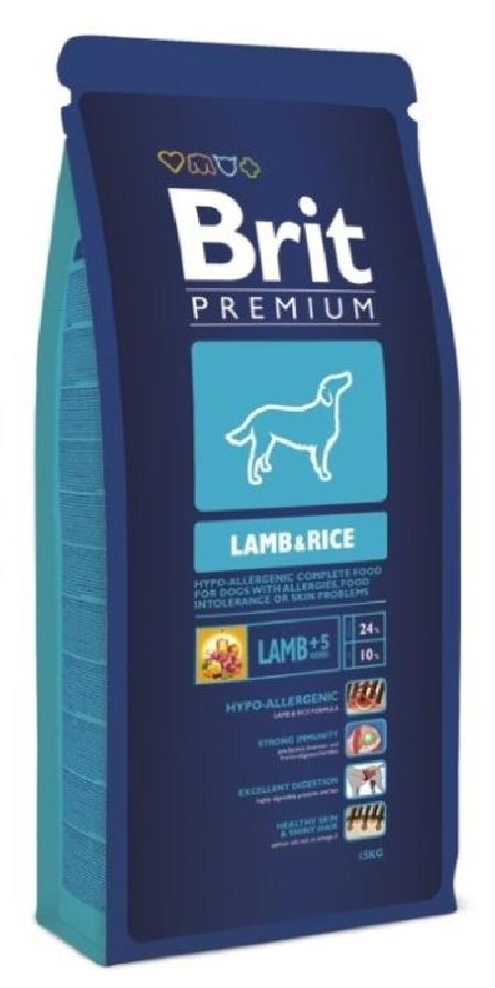 Brit Premium корм для собак с чувствительным пищеварением и проблемами кожи, ягненок и рис 18 кг, 6700100435