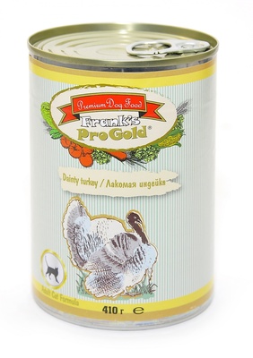 Franks ProGold консервы ВИА Консервы для кошек Лакомая индейка (Dainty turkey Adult Cat Recipe), 0,410 кг
