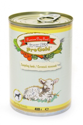 Franks ProGold консервы ВИА Консервы для собак Сочный ягненок (Tempting lamb Adult Dog Recipe), 0,410 кг