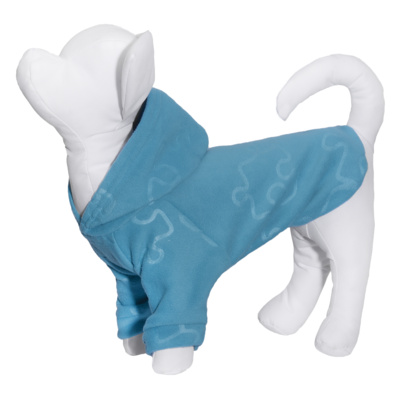 Yami-Yami одежда ВИА Толстовка для собаки из флиса с принтом Пазлы голубая L (спинка 29 см) лн26ос 0,100 кг 52008