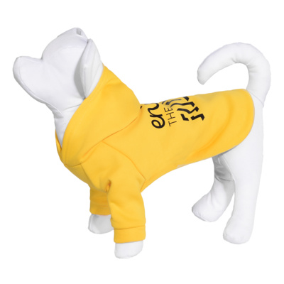 Yami-Yami одежда Толстовка для собаки с капюшоном жёлтая L (спинка 29 см) лн26ос 0,100 кг 52645