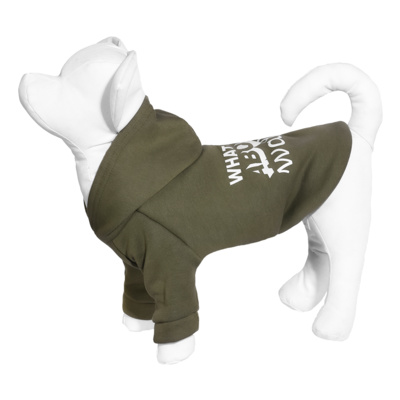 Yami-Yami одежда ВИА Толстовка для собаки с капюшоном хаки L (спинка 29 см) лн26ос 0,100 кг 52641