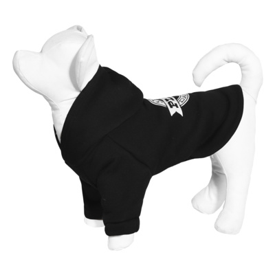 Yami-Yami одежда Толстовка для собаки с капюшоном чёрная L (спинка 29 см) лн26ос 0,100 кг 52633